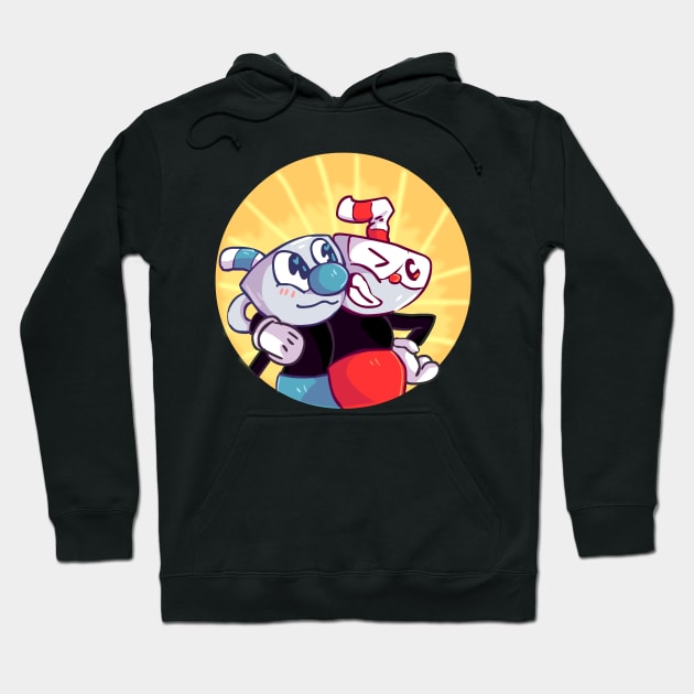 Cuphead and Mugman Hoodie by sky665